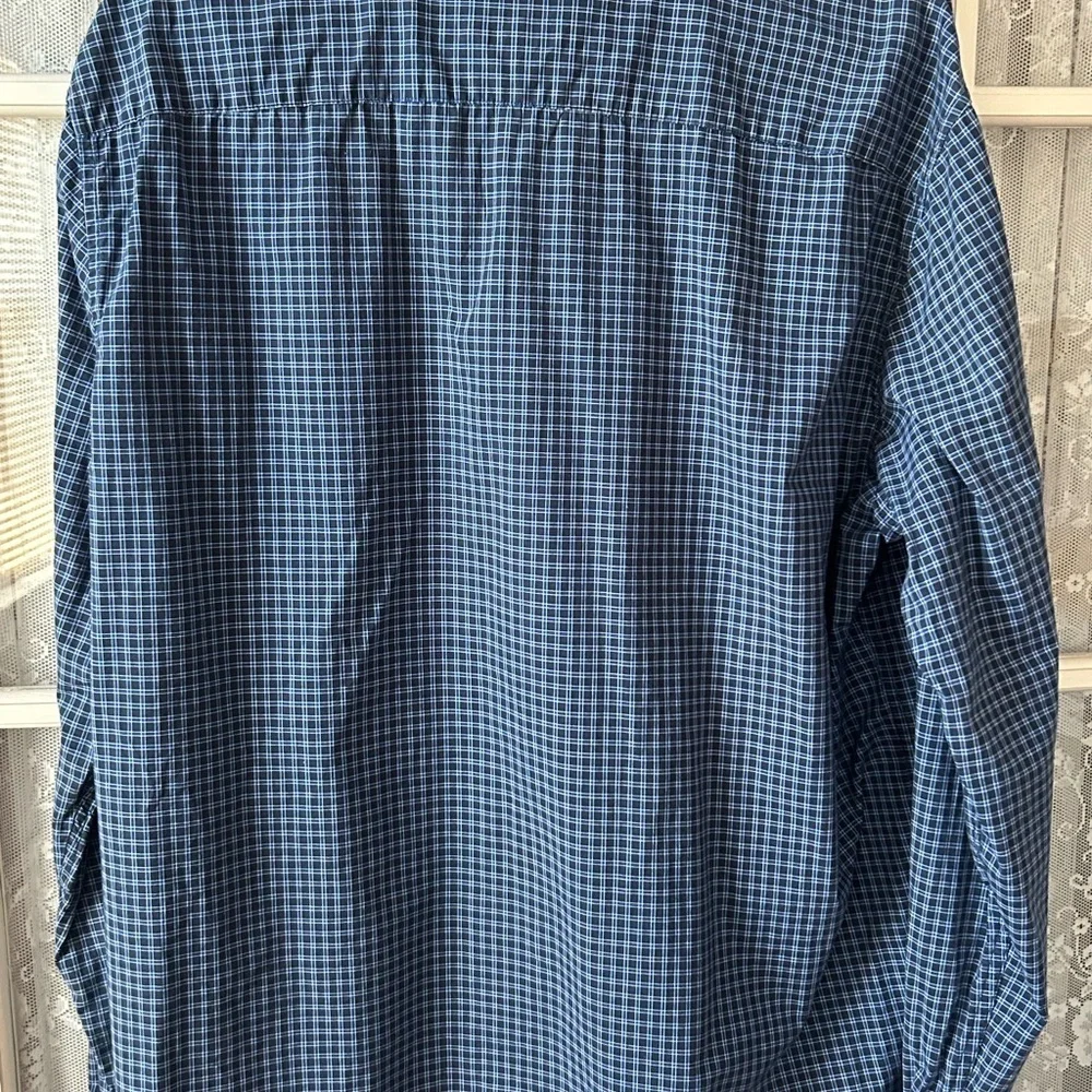 Banana Republic Men's Navy Plaid Button Down Shirt Sz XL